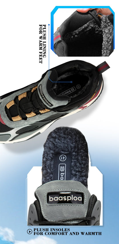 Baasploa New Men's Shoes Outdoors Walking Sneakers Waterproof Shoes Comfort Tenis for Men Non-Slip