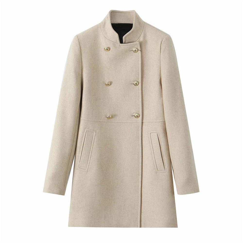 Autumn/Winter New Product Fashion Casual Women's Wear Double breasted Loose Versatile Coat Coat
