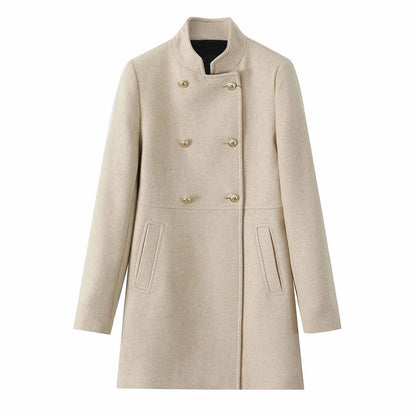 Autumn/Winter New Product Fashion Casual Women's Wear Double breasted Loose Versatile Coat Coat
