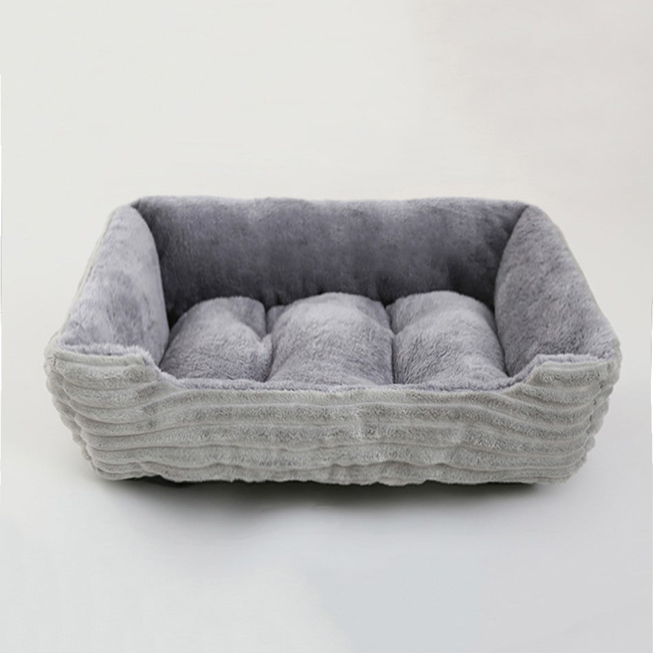 Cama para Cães e Gatos, Quadrada, Pelúcia, Canil, Sofá-Cama para Cães de Porte Médio e Pequeno, Almofada Calmante para Pets, Casa, Artigos para Animais de Estimação, Inverno