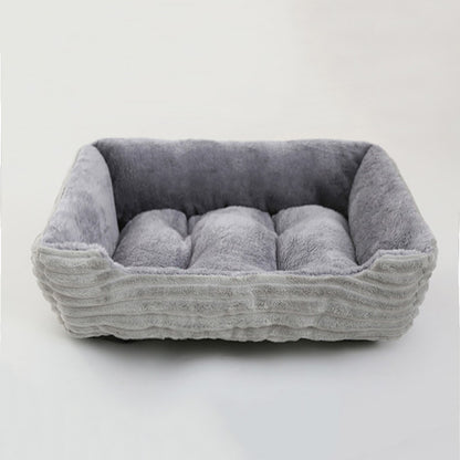 Cama para Cães e Gatos, Quadrada, Pelúcia, Canil, Sofá-Cama para Cães de Porte Médio e Pequeno, Almofada Calmante para Pets, Casa, Artigos para Animais de Estimação, Inverno