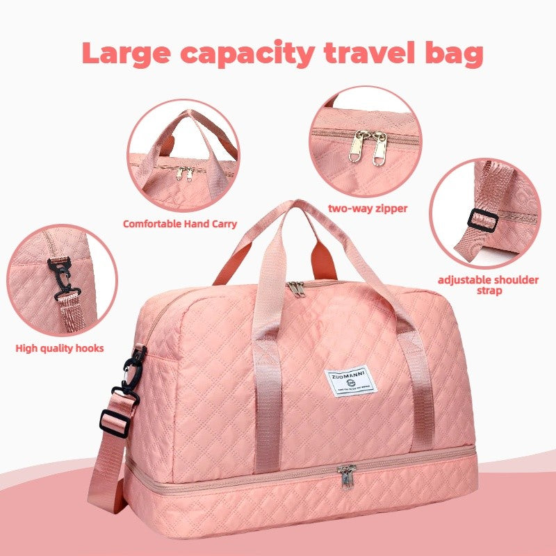 Fashionable Multifunctional Travel Luggage Bag with Independent Shoe Compartment,Suitable for Travel,Sports and Fitness,Camping