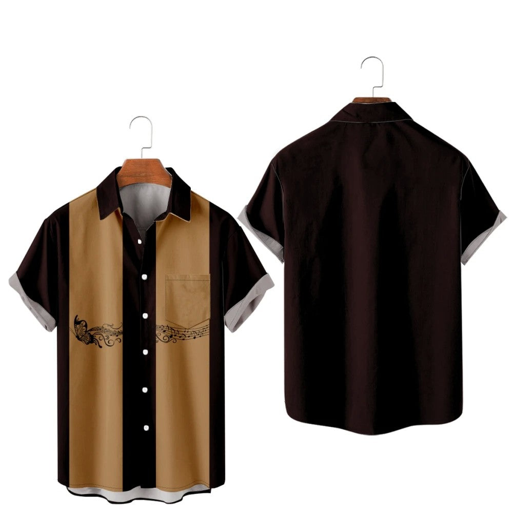 2024 Hawaiian Shrimp Print Men's Shirt for Shrimp Cartoon Short Sleeve Shirt Hawaiian Summer Beach Vacation Top Breathable