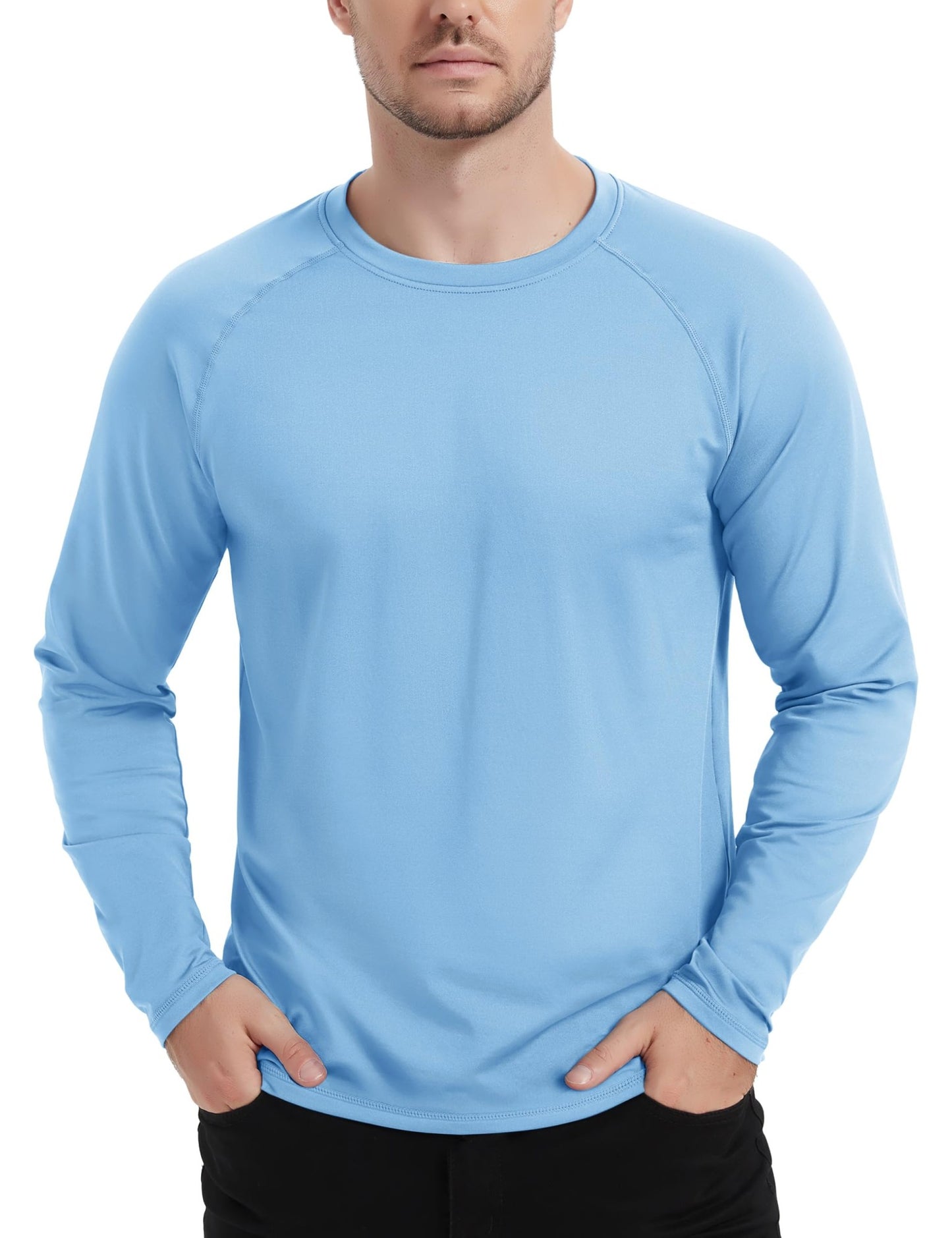 TACVASEN Fleece Lined T-shirts Mens Thermal Long Sleeve T Shirts Winter Autumn Athletic Workout Base Layer Pullover Tops Male