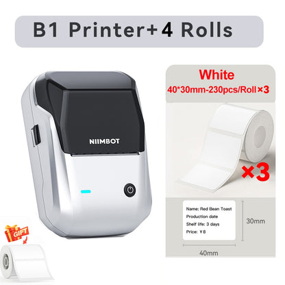Portable Niimbot B1 Wireless Label Maker Adhesive Sticker Printer Labeling Machine DIY 20-50mm Labels for Office Home