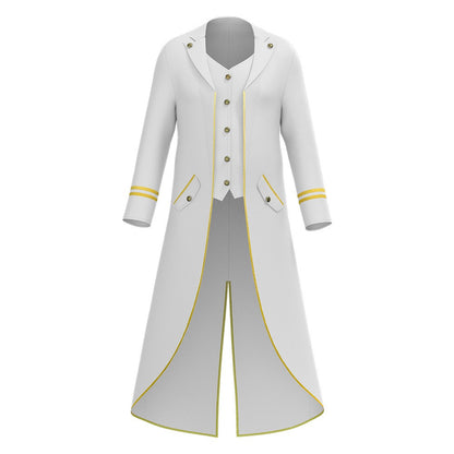 Halloween Performance Costume Medieval Retro Mid-Length Tailcoat Gothic Steampunk Coat