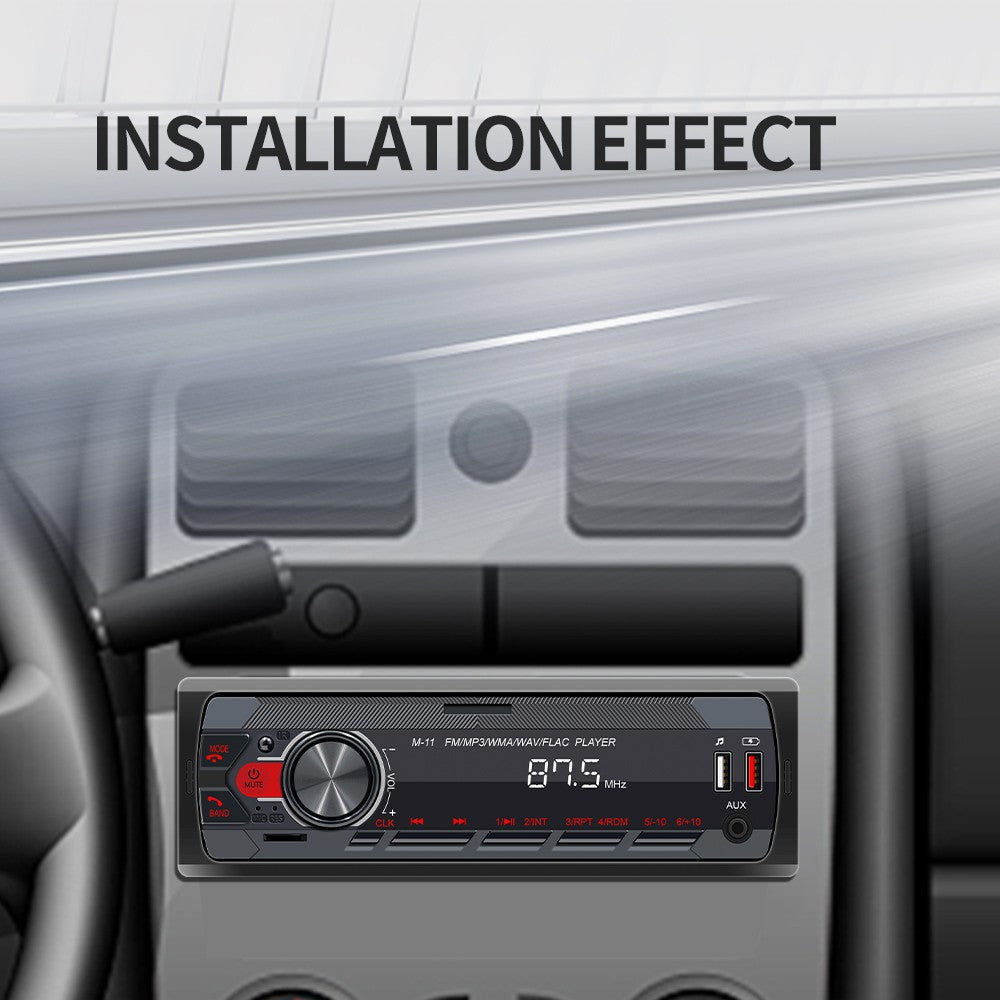 Podofo Car Audio Radio 1 Din MP3 Car Stereo Bluetooth FM AUX In USB Colorful Buttons APP Remote Control Car Multimedia Player