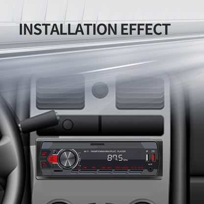 Podofo Car Audio Radio 1 Din MP3 Car Stereo Bluetooth FM AUX In USB Colorful Buttons APP Remote Control Car Multimedia Player