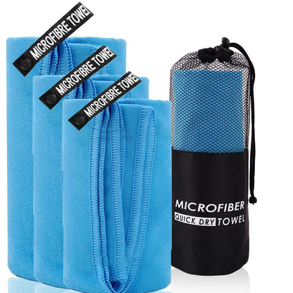 Microfiber Quick Dry Gym Towel Silver ION OdorFree Absorbent Fiber Fast Drying Workout Gear for Body Sweat Working Out