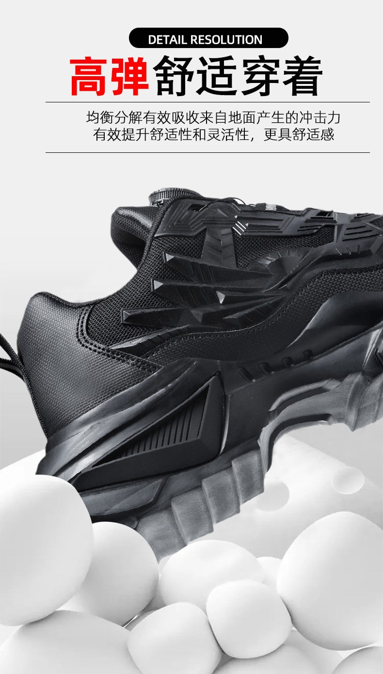 Men's Military Tactical Boots Army Boots Men Side Zipper Military Boots Men Anti-Slip Ankle Boots Work Safety Shoes Hiking Shoe