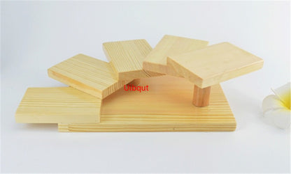 Japanese wooden wood Cuisine Sushi Bridge Boats Pine Creative Sushi Sashimi plate Platter Sushi Tableware Decoration Ornament