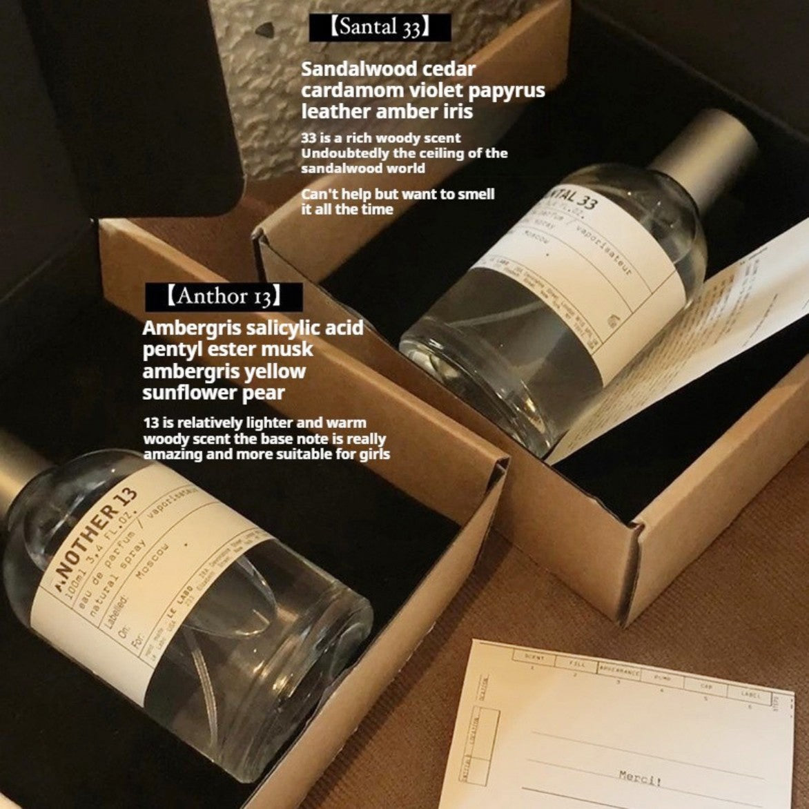 Laboratory 33 Perfume Sandalwood Black Tea Long-Lasting Light Fragrance Fresh Original Neutral Elegant Woody Perfume