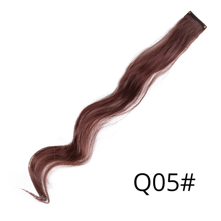 Apliques Sintéticos Presilha de Uma Peça Extensões de Cabelo Arco-Íris Cabelo Sintético Liso Peças de Cabelo de 45cm Longo Ombré Rosa Roxo Vermelho Azul