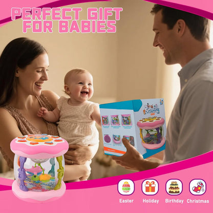 Brinquedo Musical Interativo com Luzes Giratórias 360° que Promove o Aprendizado da Caminhada, Agarrar e Engatinhar do Bebê