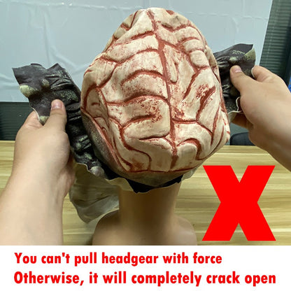 2026 Halloween Latex Skeleton Head Mask Horror Brain Helmet Mask Cosplay Party Supplies Skull Full Face Mask