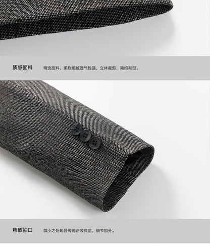 New autumn men business casual suits for middle-aged professionals Slim-fit single suit for men Father's style jacket and shirt