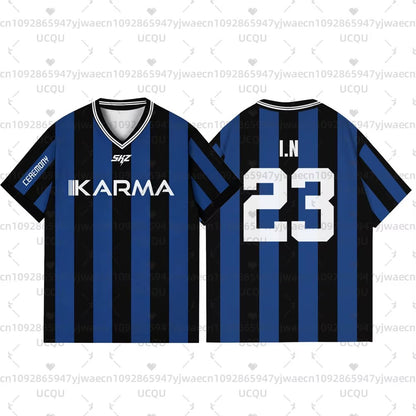 Kpop Stay Karma Album Fans TShirts Felix Bangchan Hyunjin Streetwear Loose Sport Oversize  Short Sleeve T-Shirt For Women Men