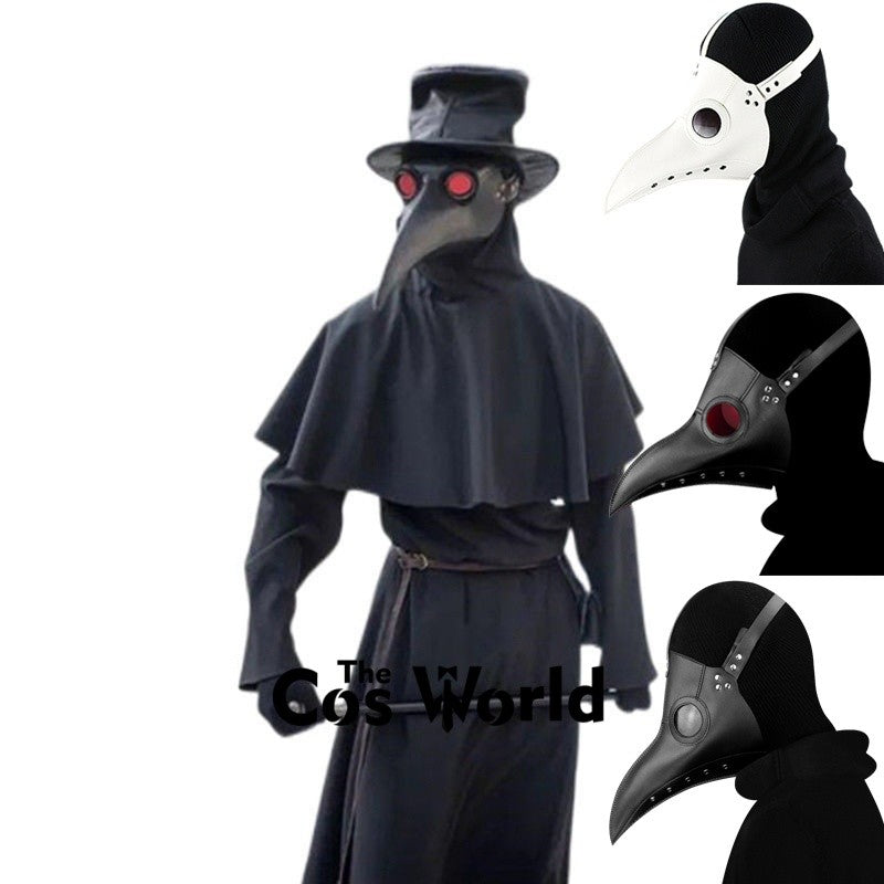 Halloween Plague Doctor Mask Steampunk Gothic Bird Beak Props for Party Carnival Cosplay Costumes Masquerade