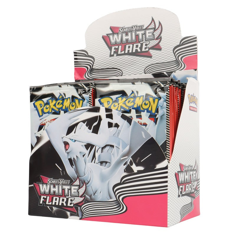 Novos jogos 4-36Pacote de Cartas Pokémon em Inglês Caixa de Booster Black Bolt White Flare Cartas de Batalha Pokémon Troca de Jogo Presente