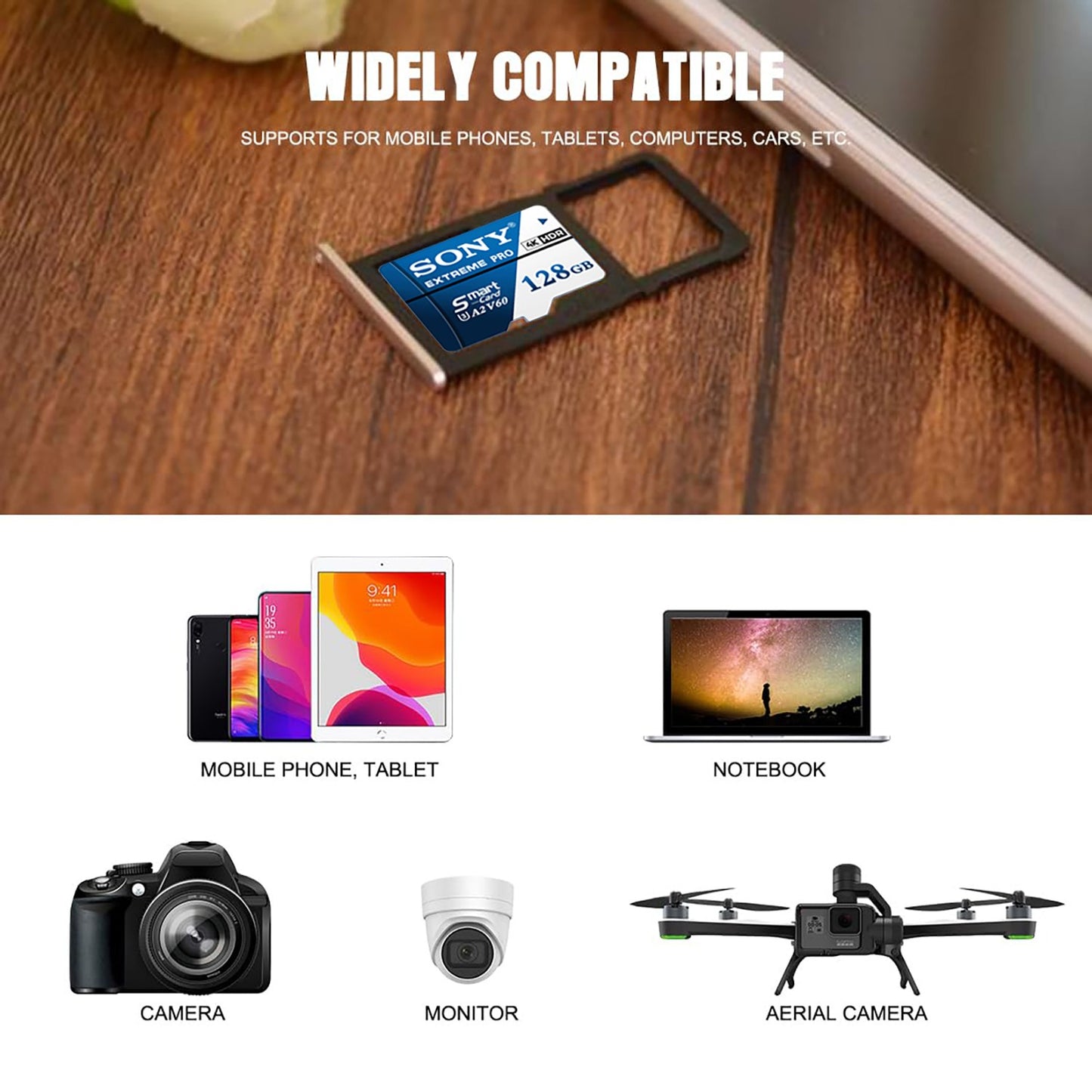 SONY Extreme Pro SD Memory Card 1TB High Speed Micro SD Card 128GB 256GB 512GB 64GB C10 TF Flash Card For Phone Drone Camera
