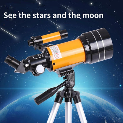 Telescópio Refrator Profissional F30070 HD 150x Ampliação Leve Portátil Ideal para Shows Acampamentos e Atividades ao Ar Livre