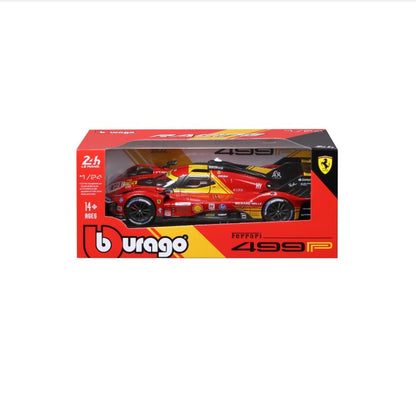Burago 1:24 499p 83 Ferrari 12cilindri Liga de Metal Modelo de Carro em Miniatura por Fundição Coleção Simulação Ornamento Brinquedos Personalizados Presente
