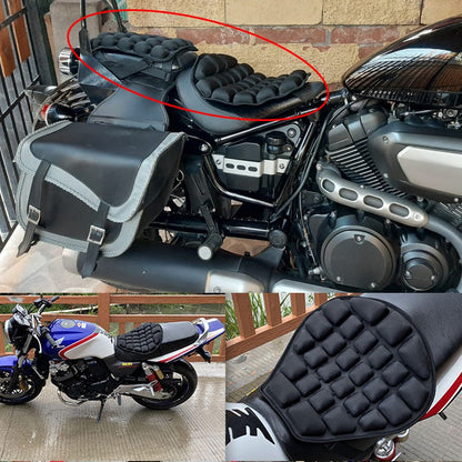 Almofada de Assento de Moto Inflável Lycra Elástica Alívio de Pressão Respirável Fresco Universal para Motocross e Motos Off-Road Almofada de Ar de Assento em TPU
