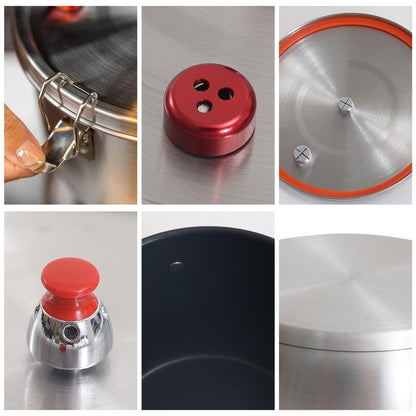 Portable Camping Pressure Cooker Stove Top Pressure Cooker Portable Outdoor Cookware Stove Cooking Pot For Electric Heaters