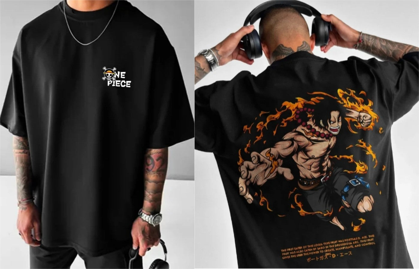ONE PIECE Anime Roupas Periféricas Camiseta Clássica de Quadrinhos Manga Curta Gola Redonda Masculina e Feminina de Casal para o Verão