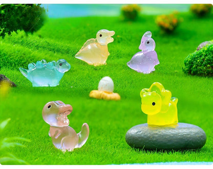 10-100PCS Creative Glow in The Dark Dinosaur Figurines Luminous Mini Resin Dinosaurs Toys for Christmas Fairy Garden Decor Gifts