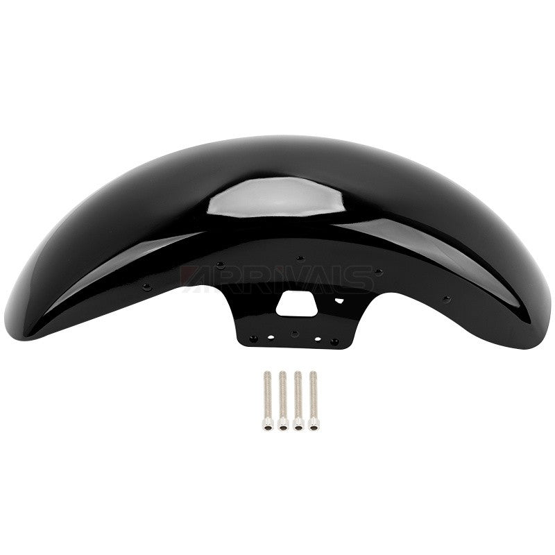 Motorcycle Steel Front Fender Mudguard Cover Protector Splash Gloss Black For Harley Touring Road King Street Glide 2014-up