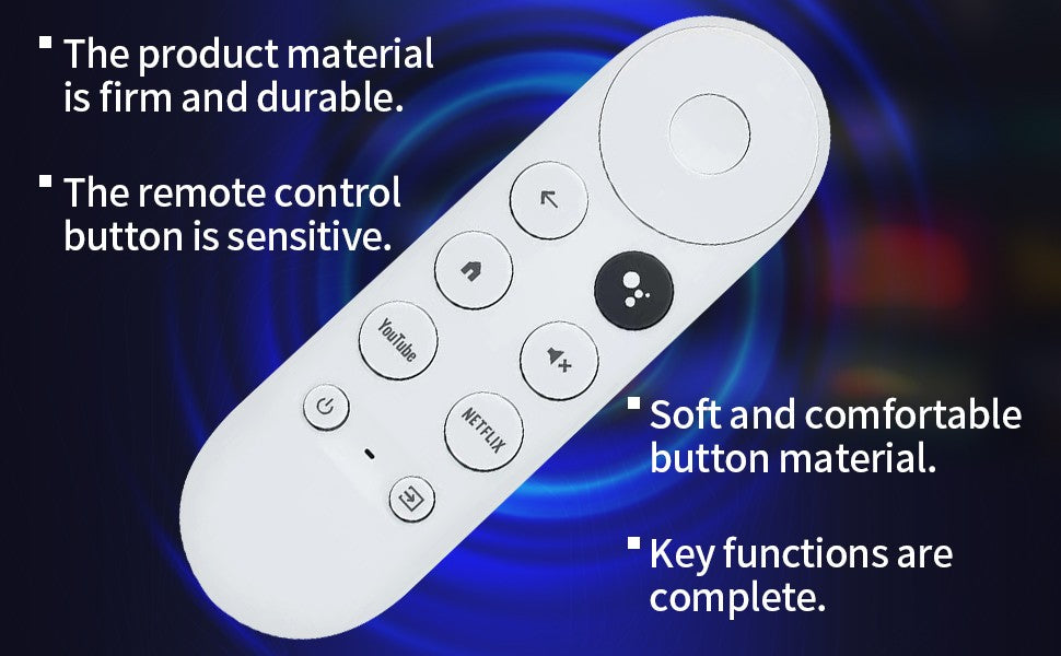 (Somente Remoto) Controle Remoto por Voz de Reposição G9N9N para Google Chromecast 4k Snow Streaming Media Player