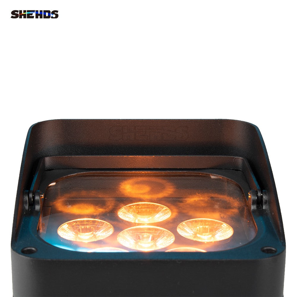 SHEHDS 4Pcs/6pcs/8pcs Wireless Remote Control Wifi APP Smart LED Par 6x18W 6in1 RGBAW+UV Battery lamp For DJ Disco