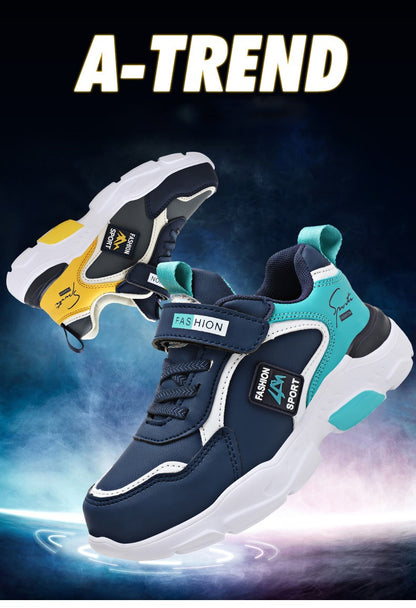 Tennis Sneakers Kids Boys Girls Sports Running Shoes Casual Board Leather Soft Soled Children Outdoor School Walking Shoes