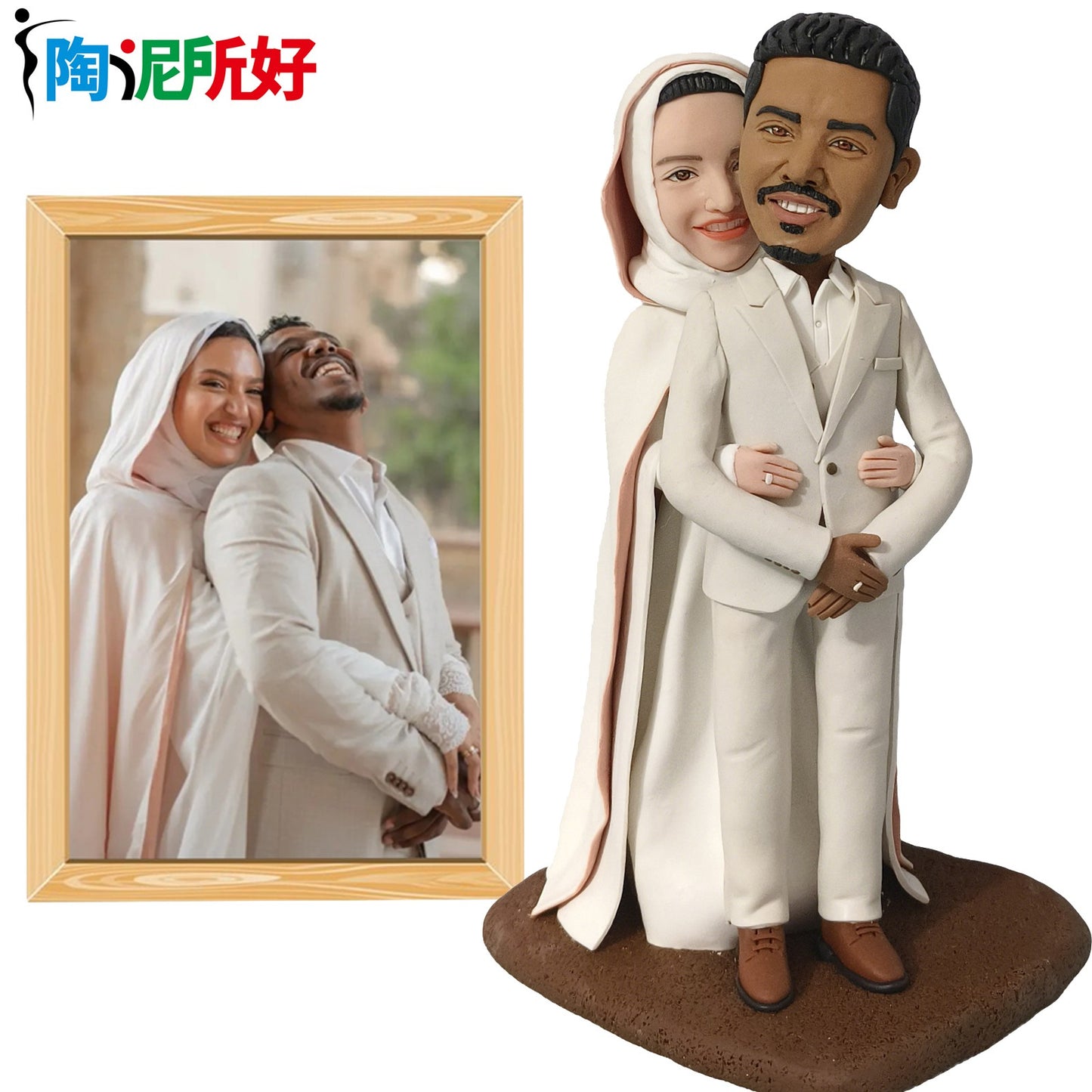 Bonecos Bobblehead Personalizados, Figura IA com Personalização de Corpo Inteiro, Boneco de Argila 3D Personalizado Baseado em Foto, Presente de Natal Para Esposa