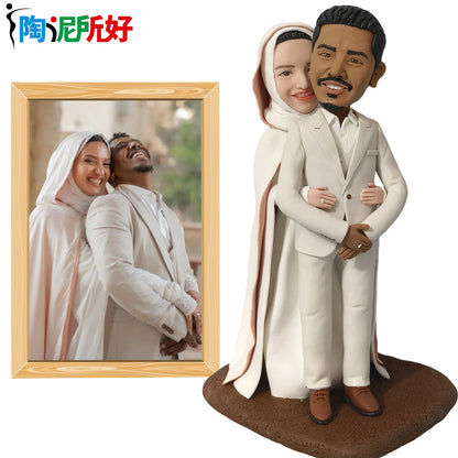 Bonecos Bobblehead Personalizados, Figura IA com Personalização de Corpo Inteiro, Boneco de Argila 3D Personalizado Baseado em Foto, Presente de Natal Para Esposa