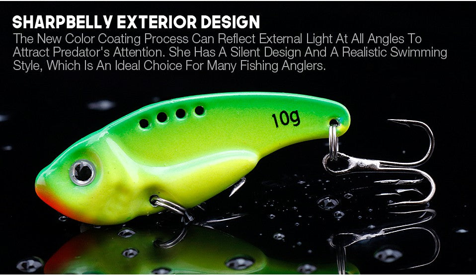 VTAVTA Metal VIB 3g/7g/10g/15g Iscas de Pesca Vibração Colher Crankbaits Afundamento Wobbler Swimbait Jigs de Gelo Isca Artificial Acessórios