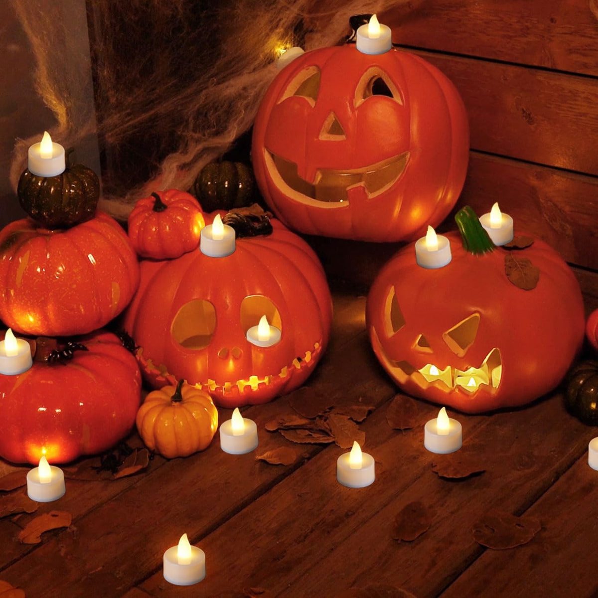 Flameless LED Candle Creative wishing Led Tea Light Warm White Flameless Candle Halloween Christmas Decor Candle Light