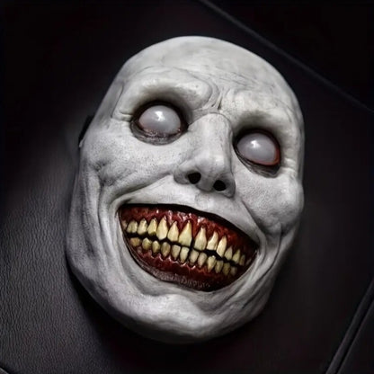 Scary Demon Halloween Mask Creepy White Face Cover Cosplay Prop for Haunted House Horror Party Costume Dress Up