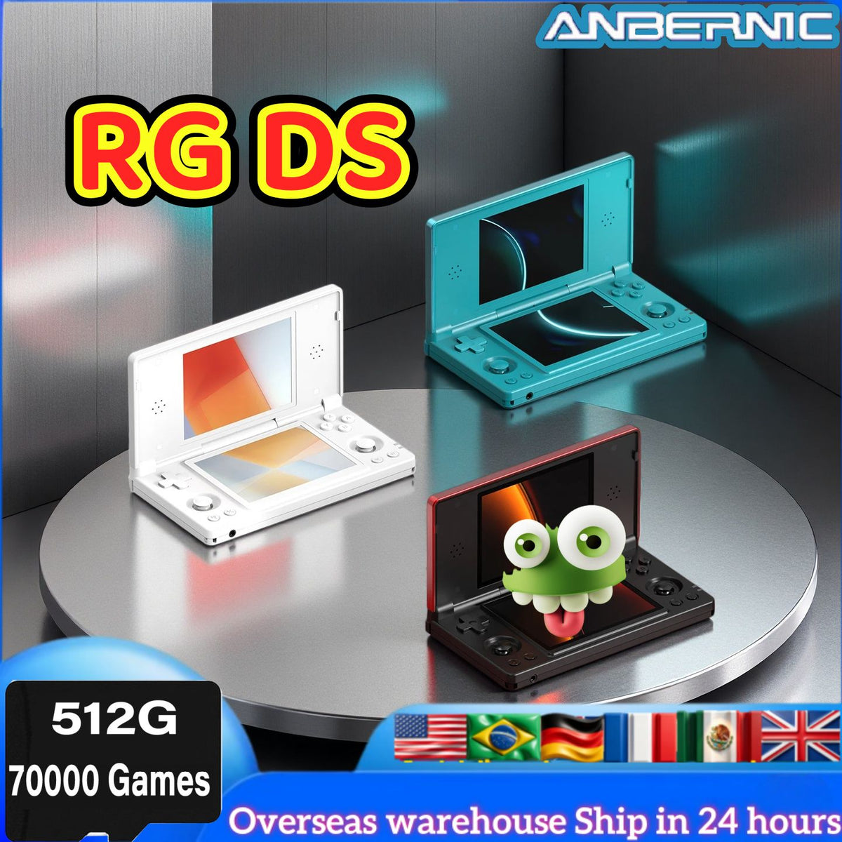 Anbernic RG DS Handheld Game Console 4" IPS Dual Screen Android 4000mAh Flip Video Games Player RGDS Android 14