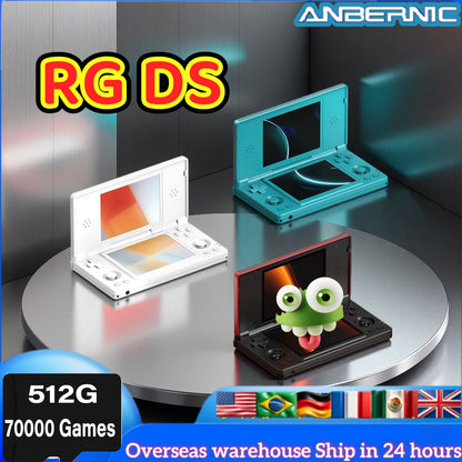 Anbernic RG DS Handheld Game Console 4" IPS Dual Screen Android 4000mAh Flip Video Games Player RGDS Android 14
