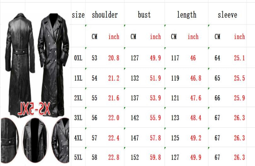 MEN'S GERMAN CLASSIC WW2 MILITARY UNIFORM OFFICER BLACK  LEATHER TRENCH COAT