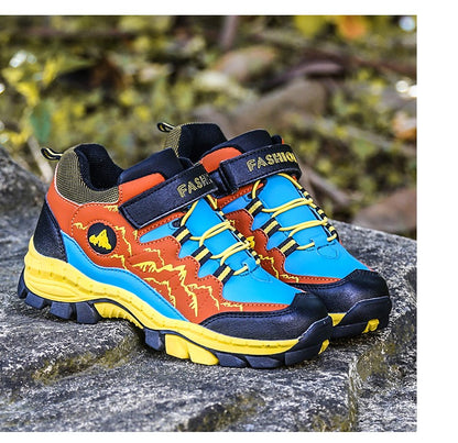 Winter Hiking Shoes Boy Kids Snow Boots Teenagers Children Shoe Walking Climbing Sneakers Leather Waterproof Non-slip Sport Warm