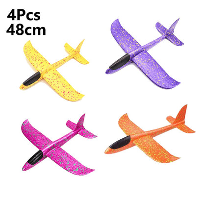 Avião de espuma grande de 36cm x 48cm, planador de avião de arremesso manual, aviões de bolha EPP inerciais, brinquedos de lançamento ao ar livre para crianças e meninos de presente