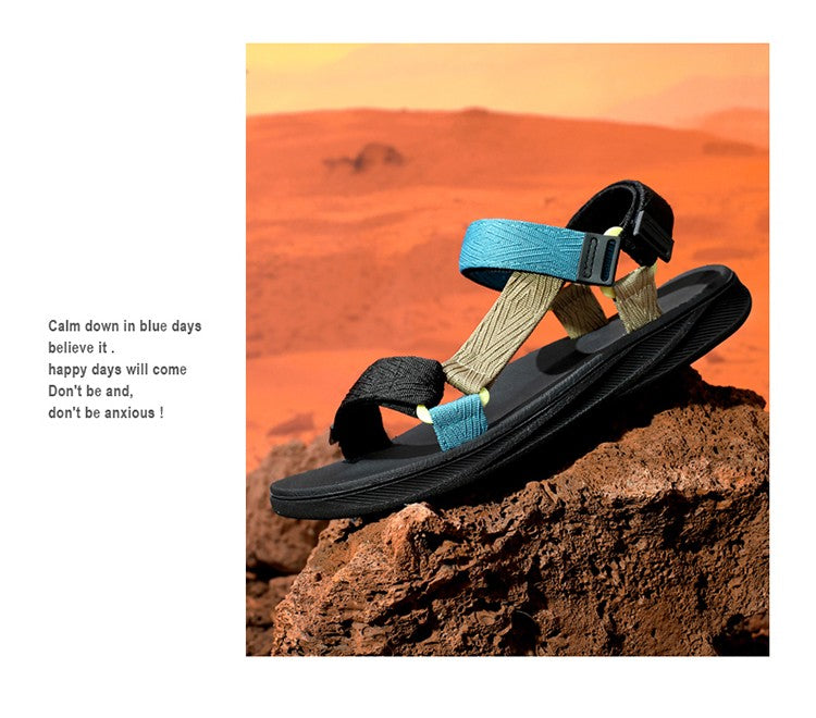 Men's Sandals Summer New Trendy Sports Shoes Non-Slip Wear-Resistant Soft-Soled Cool Beach Shoes for Men