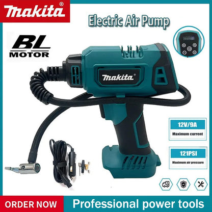Bomba de Ar Elétrica Portátil sem Fio Makita 12V Compressor de Ar Portátil Recarregável para Carros para Bateria Makita 18V