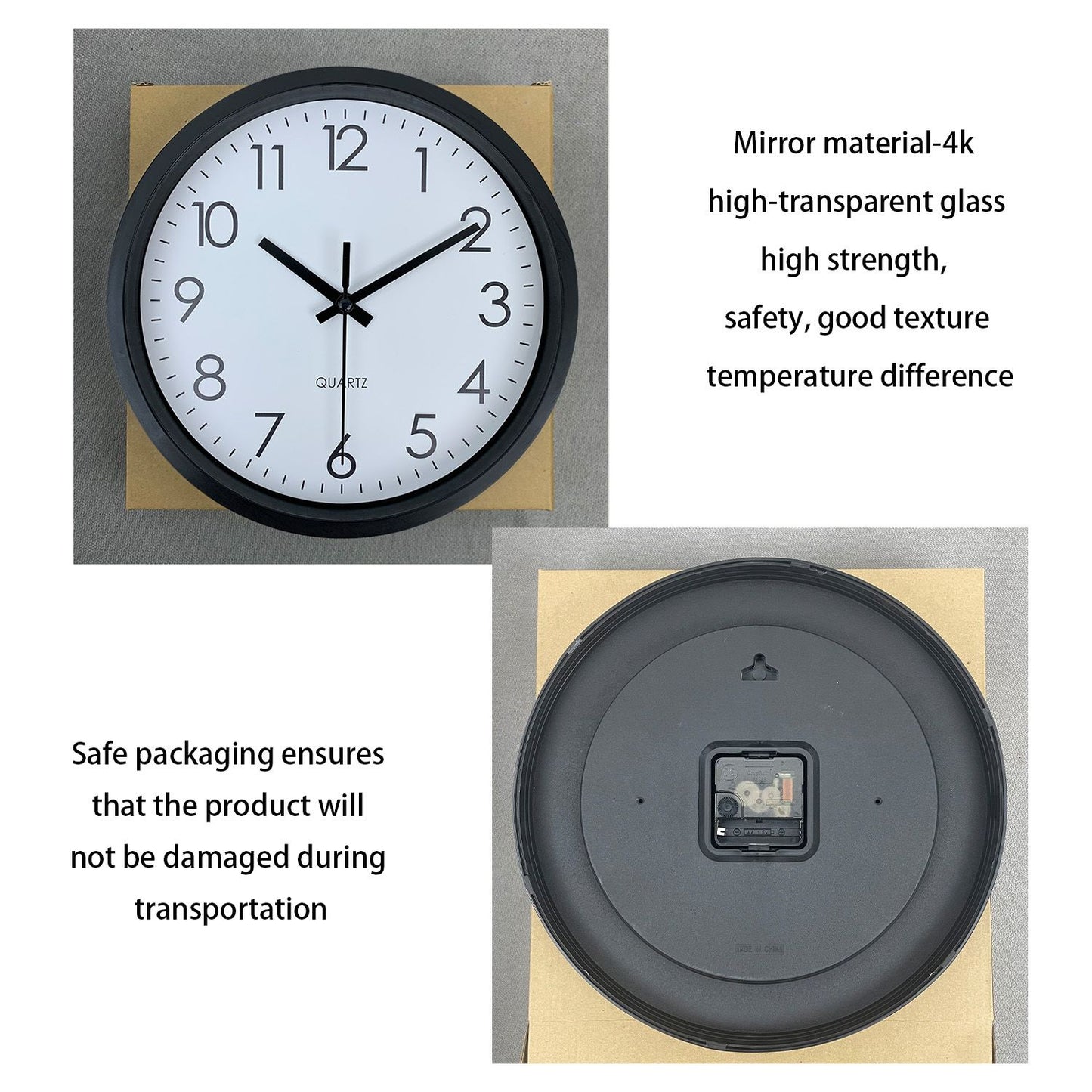 Modern simple wall clock, study, bedroom, living room, bathroom silent non-ticking wall clock, home wall decoration clock