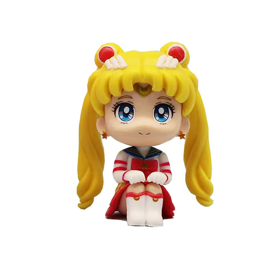 7cm Boneco de Anime de Sailor Moon Tsukino Usagi/Chibiusa/Kino Makoto Boneco de Ação Sailor Mars Júpiter Mercúrio Vênus Brinquedo Infantil