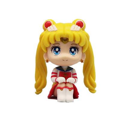 7cm Boneco de Anime de Sailor Moon Tsukino Usagi/Chibiusa/Kino Makoto Boneco de Ação Sailor Mars Júpiter Mercúrio Vênus Brinquedo Infantil