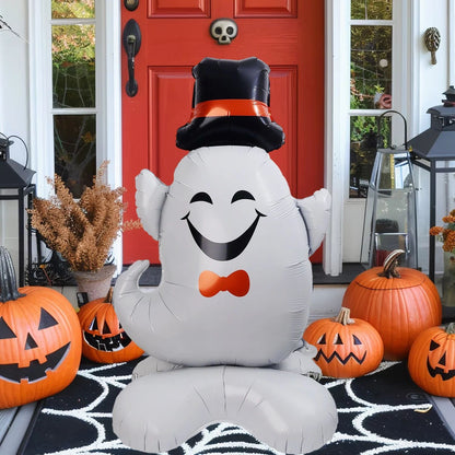 Halloween Party Giant Foil Balloons Inflatable Toys Decor Pumpkin Soldier Witch Ghost Skeleton Reaper Aluminum Standing Balloon